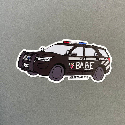 BABE PATROL / MILF PATROL Police Car Tactical Stickers