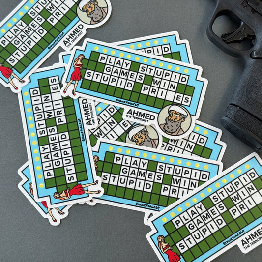 Play Stupid Games Win Stupid Prizes Meme Tactical Sticker