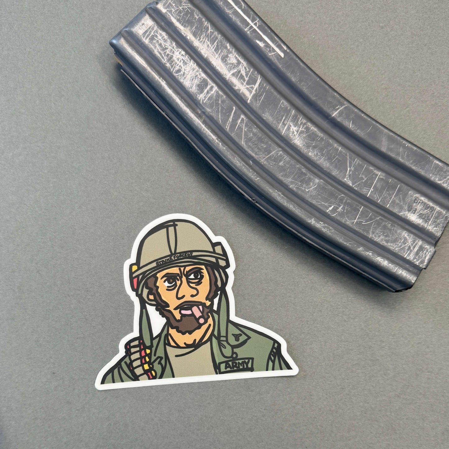 Kirk Lazarus Never go Full Tactical Sticker by Strikeforce69