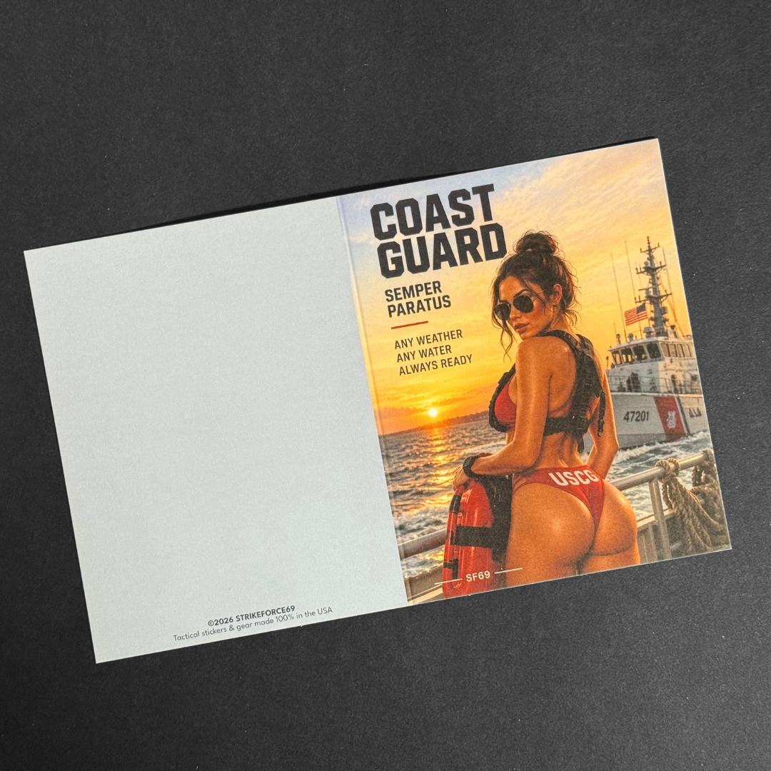 Military Pin-Up Greeting Cards | Army, Navy, Marines, Air Force & Coast Guard
