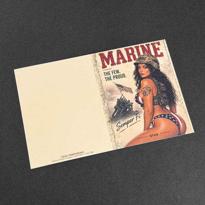 Military Pin-Up Greeting Cards | Army, Navy, Marines, Air Force & Coast Guard