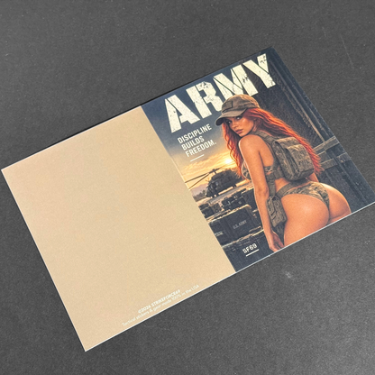 Military Pin-Up Greeting Cards | Army, Navy, Marines, Air Force & Coast Guard