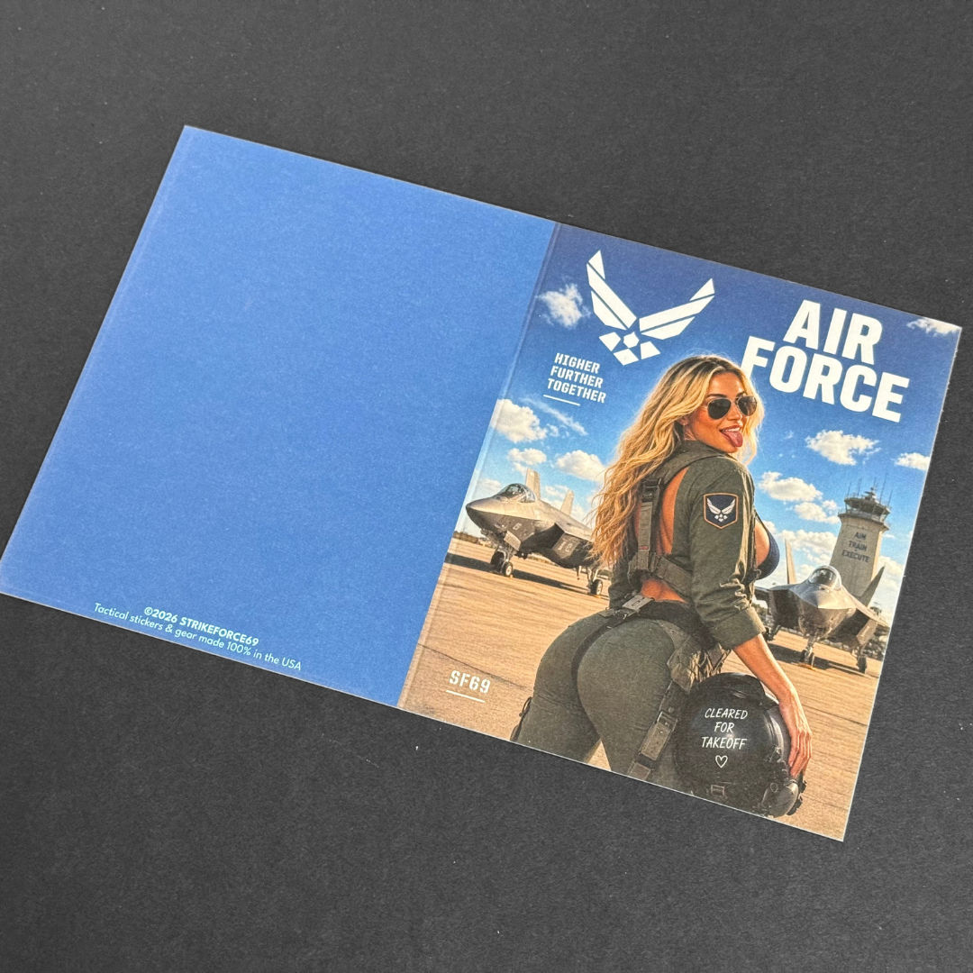 Military Pin-Up Greeting Cards | Army, Navy, Marines, Air Force & Coast Guard