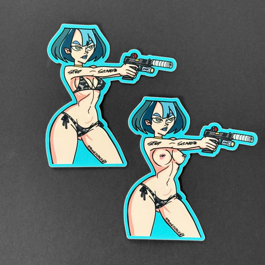 Emotional Support Goth Assassin Sticker by Strikeforce69
