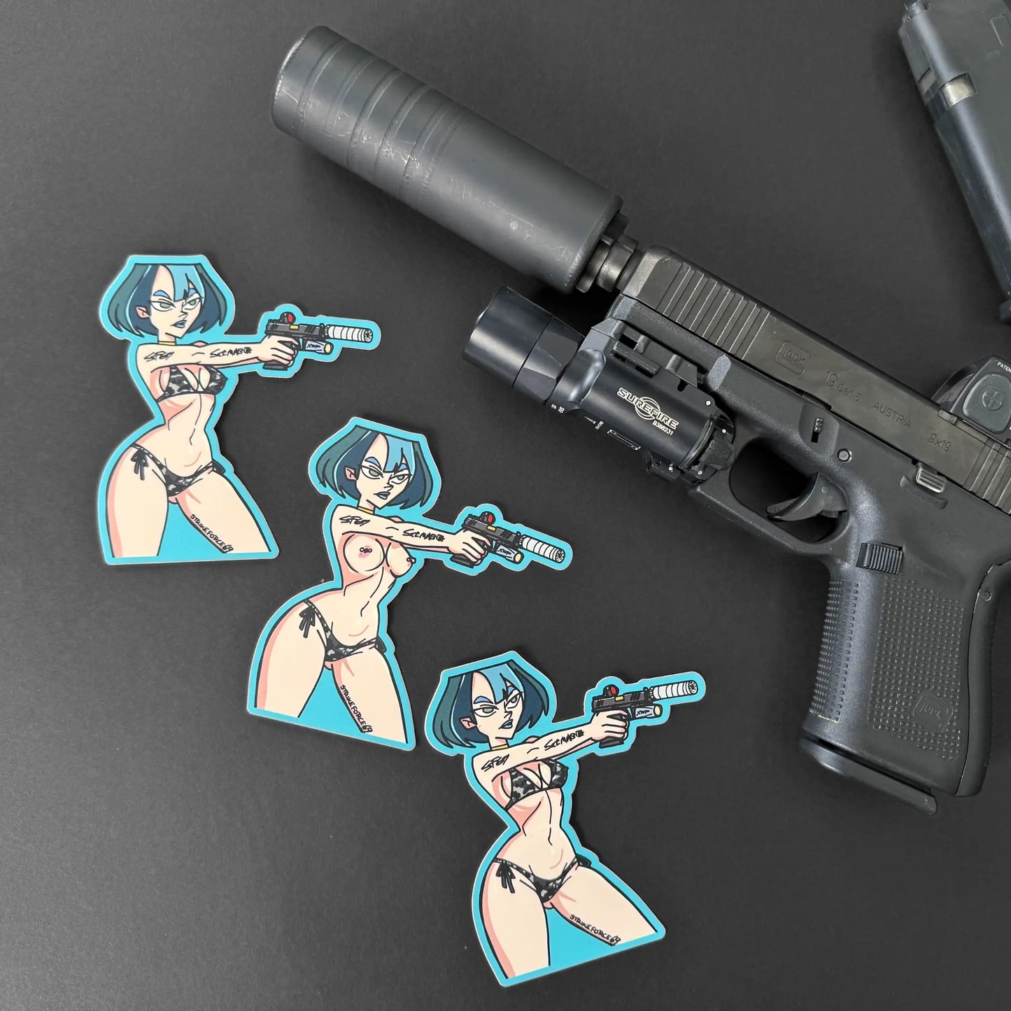 Emotional Support Goth Assassin Sticker by Strikeforce69