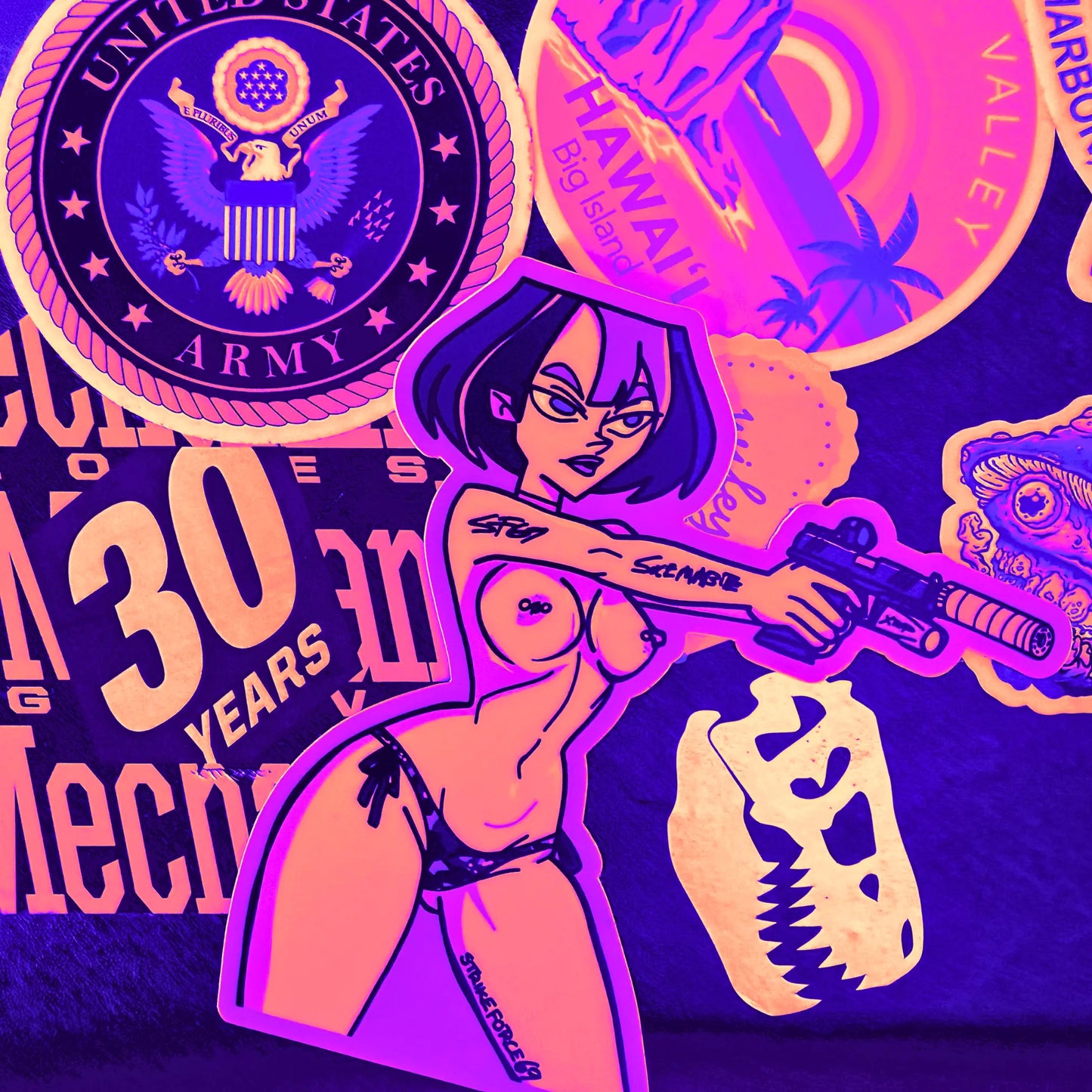 Emotional Support Goth Assassin Sticker by Strikeforce69