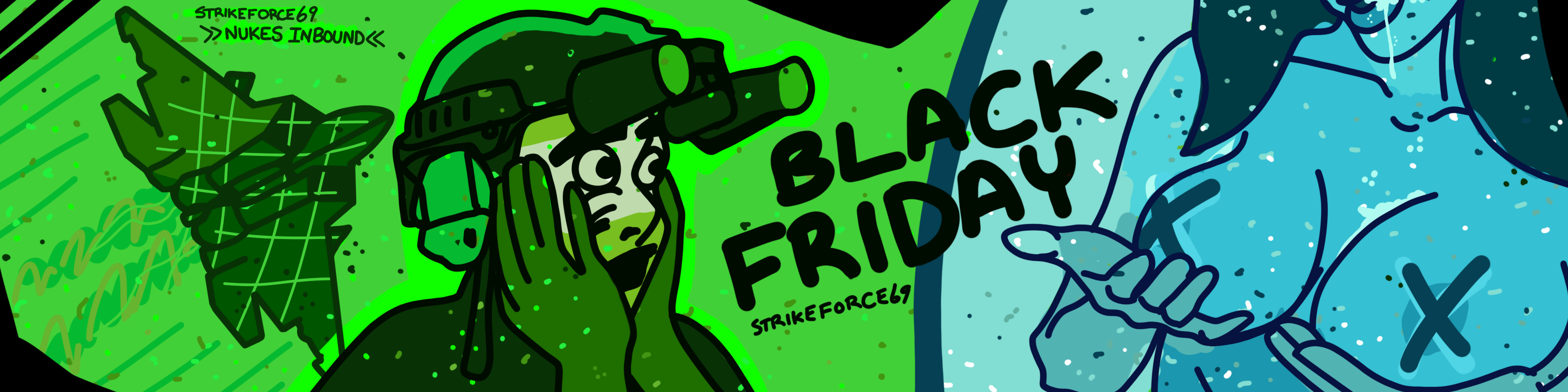 black friday strikjeforce69 banner
