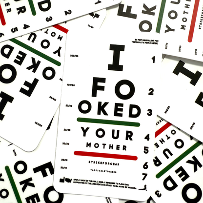 military eye exam chart stickers