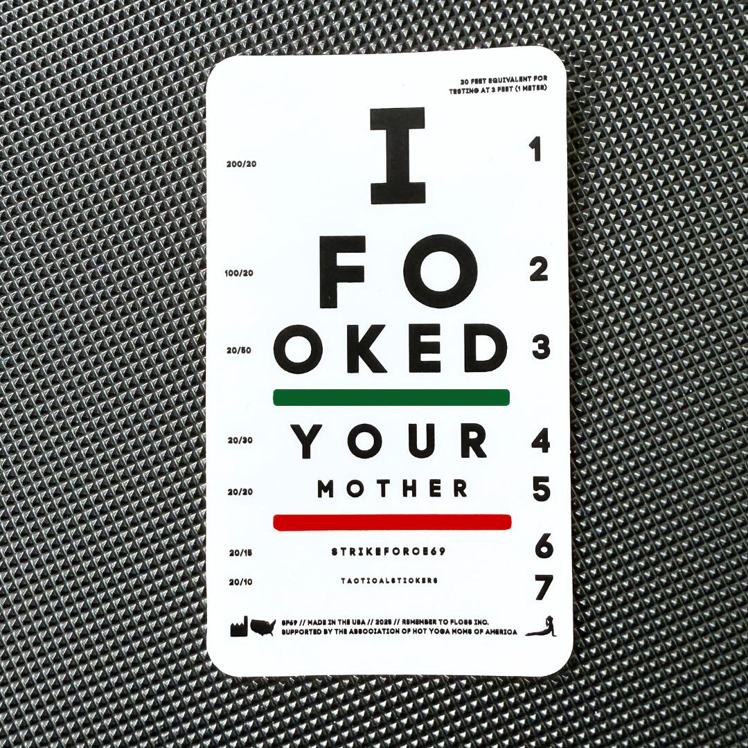 military eye exam chart on grid background