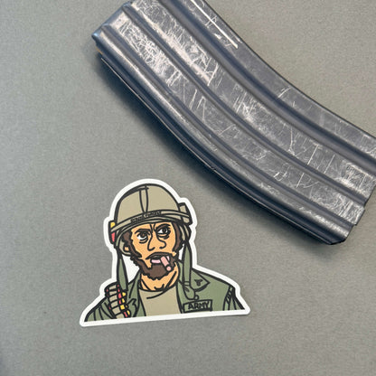 Kirk Lazarus Never go Full Tactical Sticker by Strikeforce69